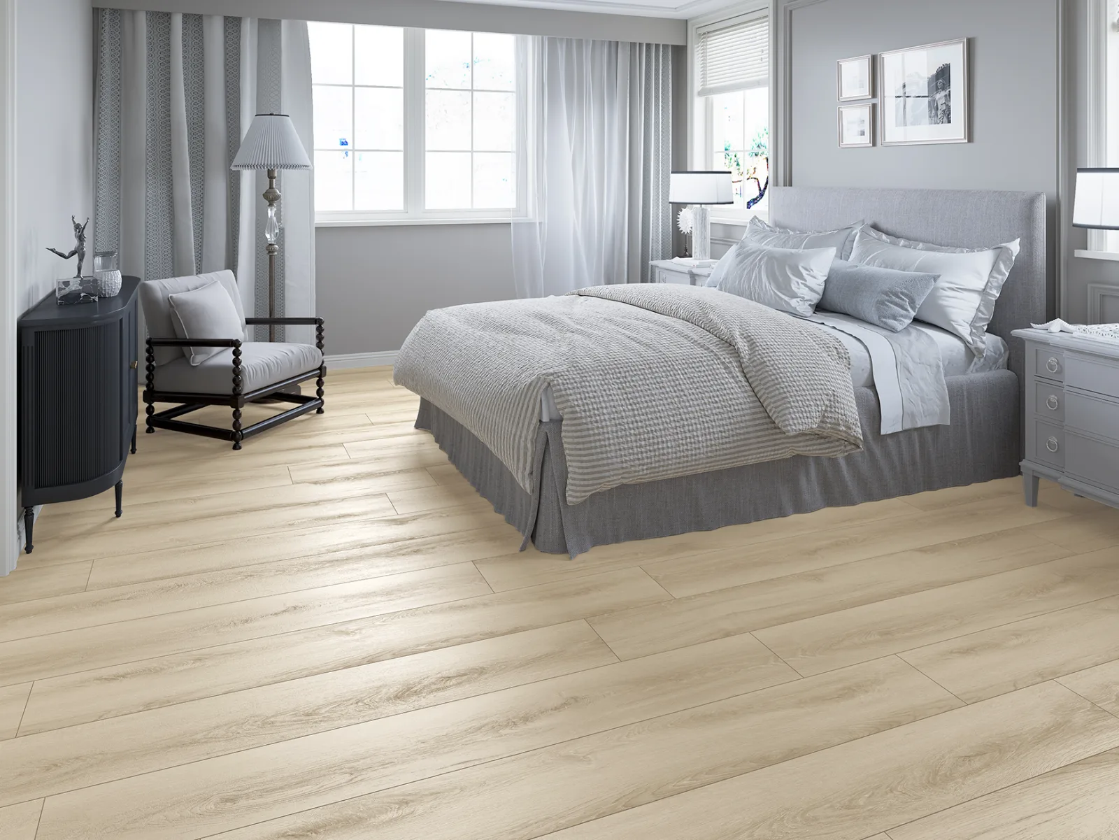 GemCore Seaside Bethany waterproof laminate in a living room