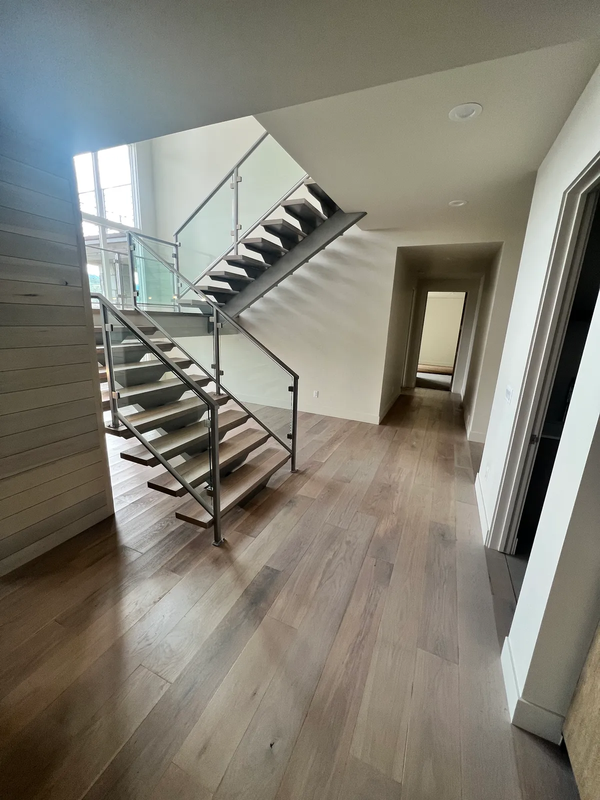 Modern hardwood staircase, West Jordan, UT
